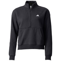 adidas Women's Colorblock 1/4 Zip Golf Pullover, Black