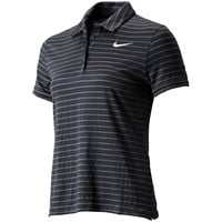 NIKE Women's Victory Stripe Golf Polo, Black