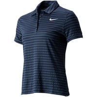 NIKE Women's Victory Stripe Golf Polo, Navy