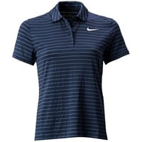 NIKE Women's Victory Stripe Golf Polo, Navy
