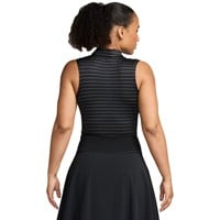 NIKE Women's Victory Stripe Sleeveless Golf Polo, Black