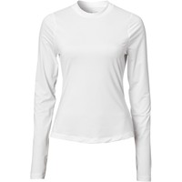 NIKE Women's Victory Dri Fit UV Long Sleeve Print Golf Top, White
