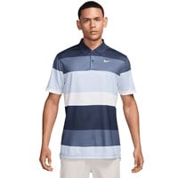 NIKE Men's DF Victory Bold Stripe Golf Polo, Navy