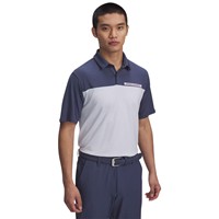 Under Armour Men's T2G Colorblock Golf Polo, Grey/Pink