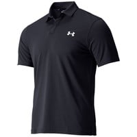 Under Armour Men's T2G Pique Golf Polo, Black/White