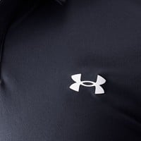 Under Armour Men's T2G Pique Golf Polo, Black/White