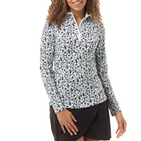 San Soleil Women's Mai Tai 1/4 Zip Golf Pullover, Black