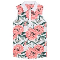 Puma Women's MATTR Floral Sleeveless Golf Polo