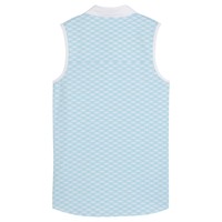 Puma Women's Cloudspun Scallop Sleeveless Golf Polo, Light Blue