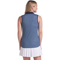 Puma Women's Cloudspun Scallop Sleeveless Golf Polo, Navy