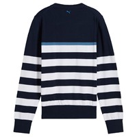 Puma Women's Resort Stripe Golf Sweater, White/Navy