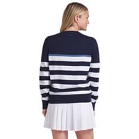 Puma Women's Resort Stripe Golf Sweater, White/Navy