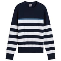Puma Women's Resort Stripe Golf Sweater, White/Navy