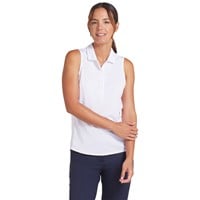 Puma Women's Pure 2.0 Sleeveless Golf Polo, White