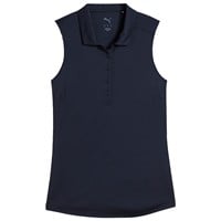 Puma Women's Pure 2.0 Sleeveless Golf Polo, Navy