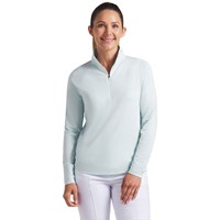 Puma Women's Pure 2.0 1/4 Zip Golf Pullover, Light Blue