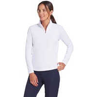 Puma Women's Pure 2.0 1/4 Zip Golf Pullover, White