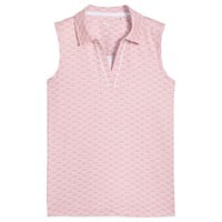 Puma Junior Scallop Sleeveless Golf Polo, Pink