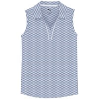 Puma Junior Scallop Sleeveless Golf Polo, White
