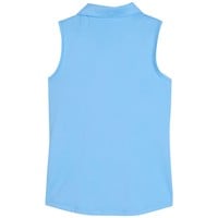Puma Junior Solid Sleeveless Golf Polo, Light Blue