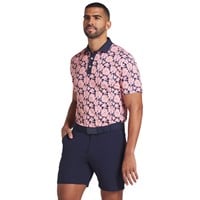 Puma Men's Pique Flower Fields Golf Polo, Pink
