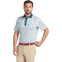 Puma Men's Pique Flower Fields Golf Polo, White