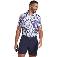 Puma Men's MATTR Broken Flower Golf Polo, White