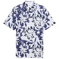 Puma Men's MATTR Broken Flower Golf Polo, White