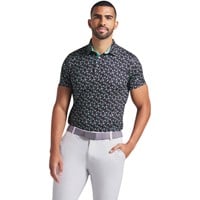Puma Men's MATTR Paradise Flower Golf Polo, Black
