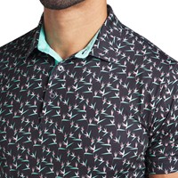 Puma Men's MATTR Paradise Flower Golf Polo, Black