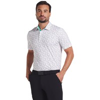 Puma Men's MATTR Paradise Flower Golf Polo, Black