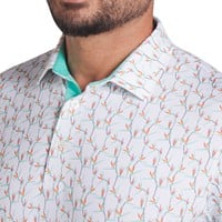 Puma Men's MATTR Paradise Flower Golf Polo, Black