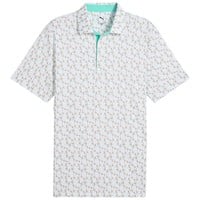 Puma Men's MATTR Paradise Flower Golf Polo, Black