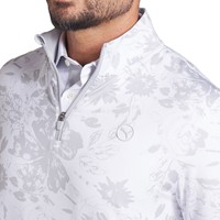 Puma Men's Pure 2.0 Rose Print 1/4 Zip Golf Pullover, White