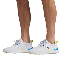 Puma Men's Ignite Elevate 2 SL Golf Shoes, White/Light Blue