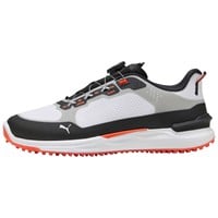 Puma Men's Ignite Elevate X SL Disc Golf Shoes, White/Black