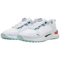 Puma Men's Ignite Elevate X SL Disc Golf Shoes, White/Light Green