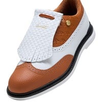 Puma Men's X Arnold Royale Wingtip Golf Shoes, White/Brown