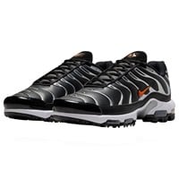 NIKE Men's Air Max Plus G Golf Shoes, Black/Orange