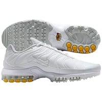 NIKE Men's Air Max Plus G Golf Shoes, White/Silver