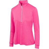 Greg Norman Women's Leaderboard 1/4 Zip Golf Pullover, Pink