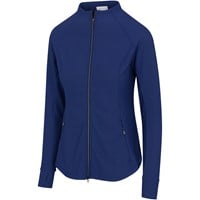 Greg Norman Women's Rib Funnel Collar Golf Jacket, Navy
