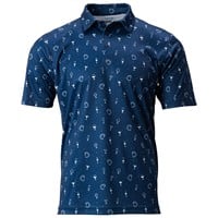 TGW Men's Cocktail Print Golf Polo, Navy