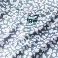 TGW Men's Printed Collarless Golf Polo, Grey