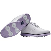FootJoy Women's Traditions Golf Shoes - Previous Season Style, White/Purple