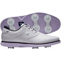 FootJoy Women's Traditions Golf Shoes - Previous Season Style, White/Purple