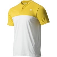 366 Golf Men's Modern Colorblock Golf Shirt, Yellow