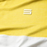 366 Golf Men's Modern Colorblock Golf Shirt, Yellow