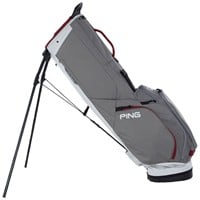 PING 2026 Hoofer Lite Golf Stand Bag, Grey/Red