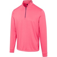Greg Norman Men's Leaderboard 1/4 Zip Stretch Golf Pullover, Coral